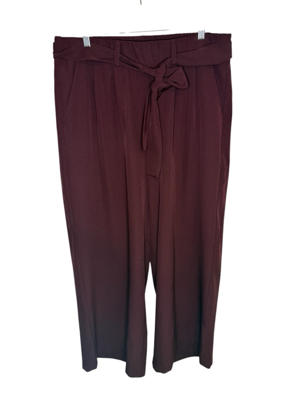 Torrid Burgundy Self-Tie Wide Leg Career Pants. Size 1X